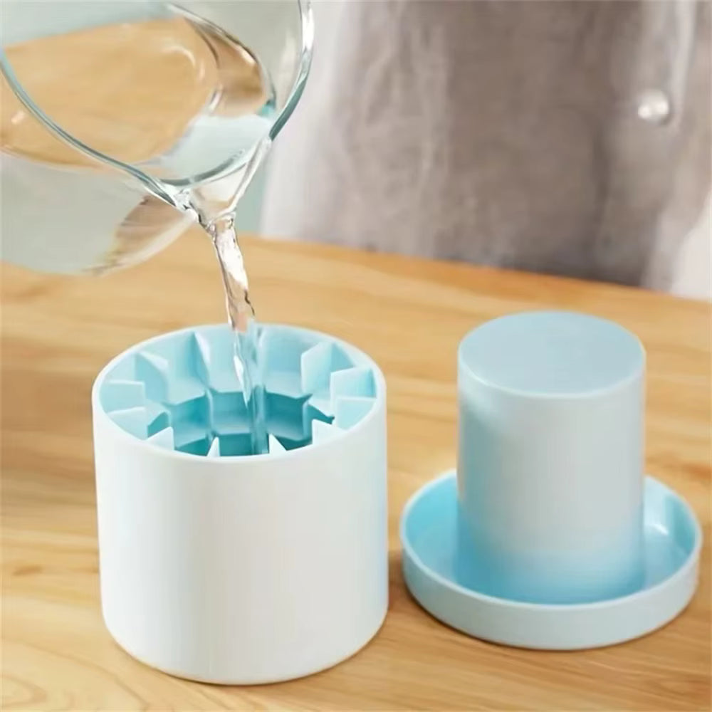 Silicone Ice Cube Mold Food-Grade Silicone Cylinder Ice Lattice Ice Making Tools Household Kneading Ice Bucket Ice Storage Box